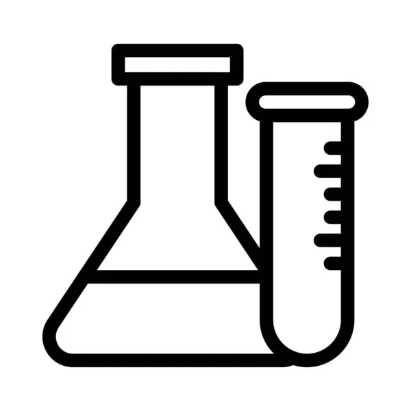 Ícone Linha Fina Laboratório —  Vetores de Stock