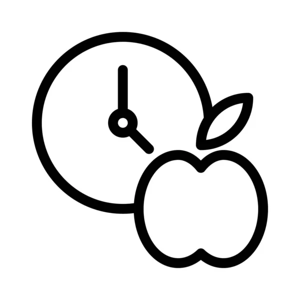Значок Тонкої Лінії Apple — стоковий вектор