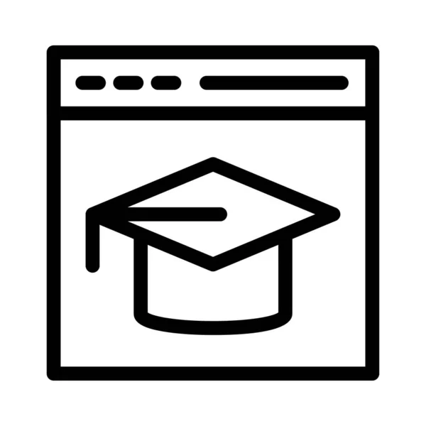 Education Thin Line Icon — Stock Vector