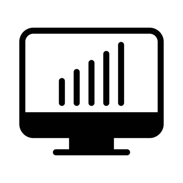 Pictogram Voor Glyph Plat Rapporteren — Stockvector