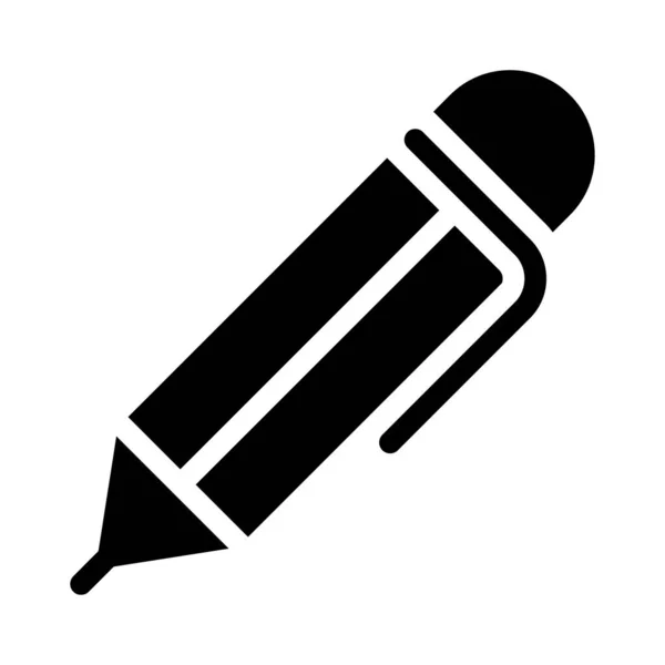 Symbol Ołówek Płaski Ikona — Wektor stockowy