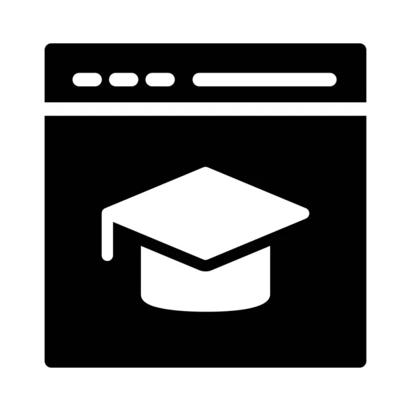 Education Glyph Flat Icon — Stock Vector