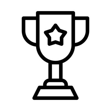 Kupa ince çizgi simgesi