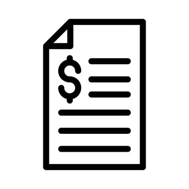 fatura ince çizgi simgesi