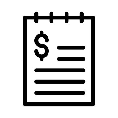 fatura ince çizgi simgesi