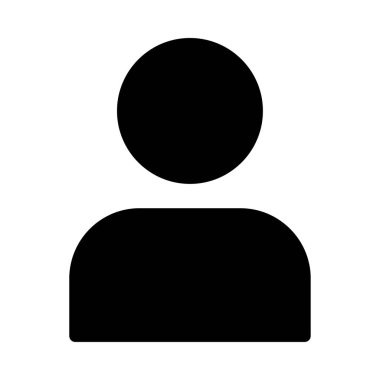 avatar glyph düz simgesi