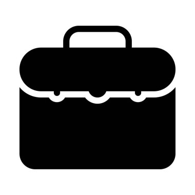 evrak çantası glyph düz simgesi