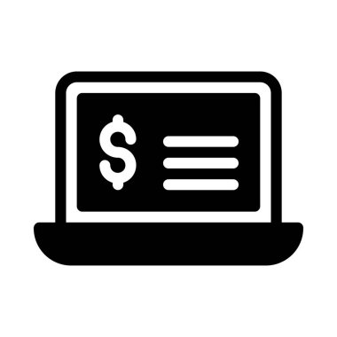 online glyph düz simgesi