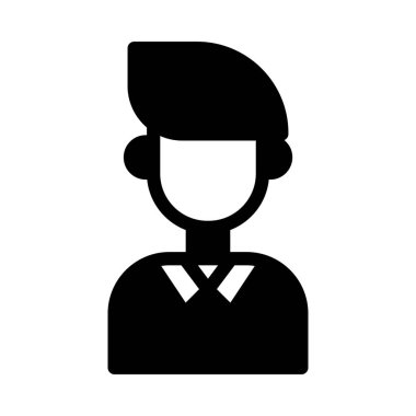 kullanıcı glyph düz simgesi