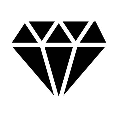 gem glyph düz simgesi