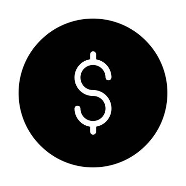 finans glyph düz simgesi