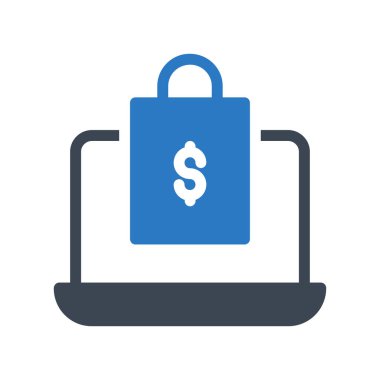 alışveriş glif renk simgesi