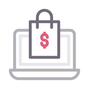 alışveriş renk çizgisi simgesi