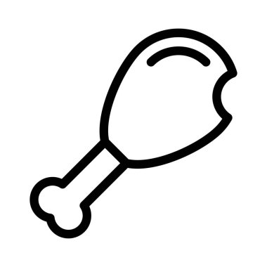 Tavuk ince çizgi simgesi