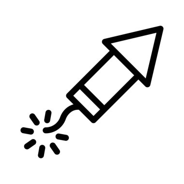 Havai fişek ince çizgi simgesi