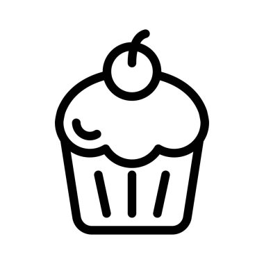 muffin ince çizgi simgesi
