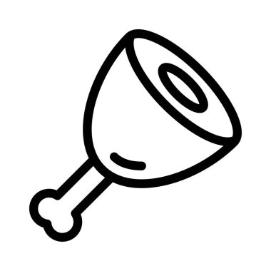 Tavuk ince çizgi simgesi