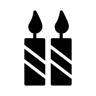 alev glyph düz simgesi