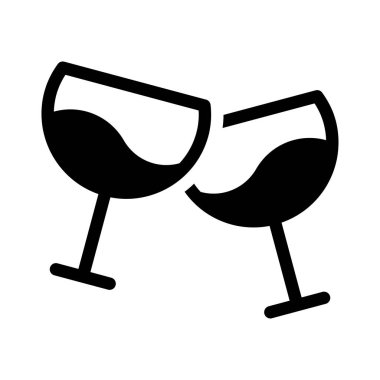 içecekler glyph düz simgesi