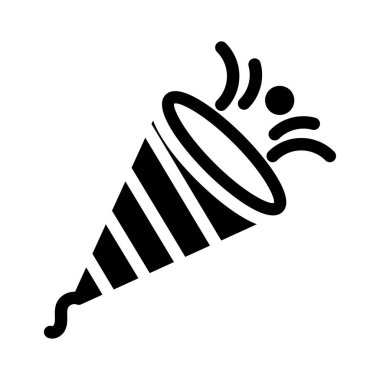 koni glyph düz simgesi