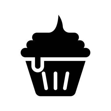 muffin glyph düz simgesi