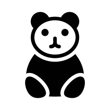 ayı glyph düz simgesi