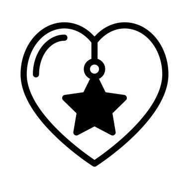 kalp glyph düz simgesi