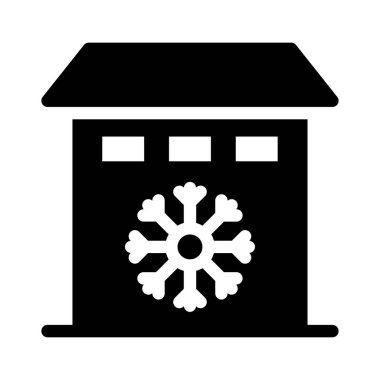 ev glyph düz simgesi