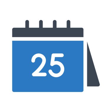 Takvim glif renk simgesi