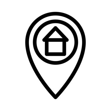 Bina ince çizgi simgesi