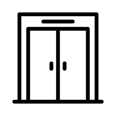 Bina ince çizgi simgesi