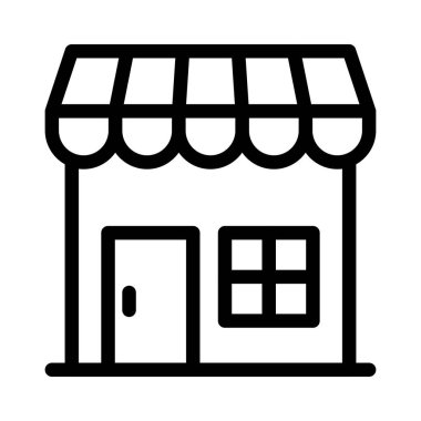 mağaza ince çizgi simgesi
