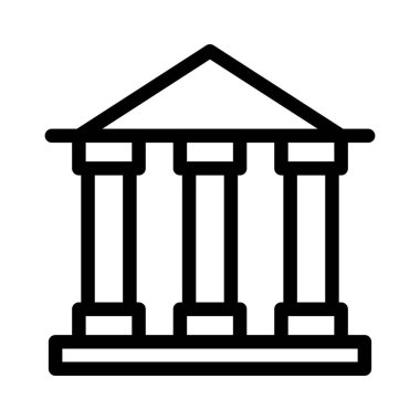 mahkeme ince çizgi simgesi