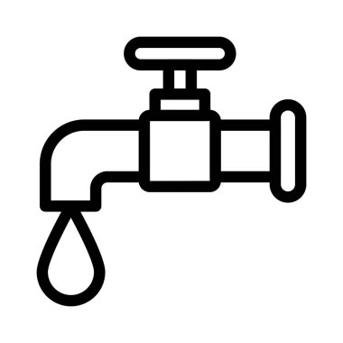 Musluk ince çizgi simgesi