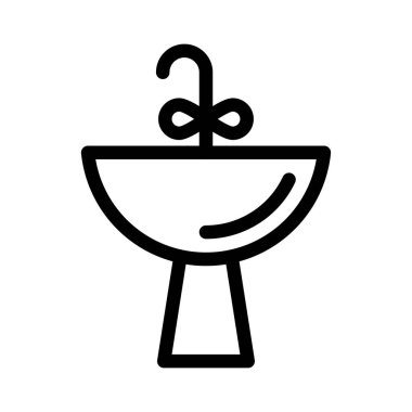 Musluk ince çizgi simgesi