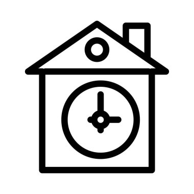 Saat ince çizgi simgesi