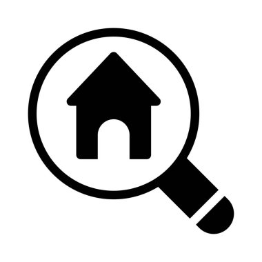 arama glyph düz simgesi