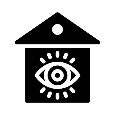 ev glyph düz simgesi