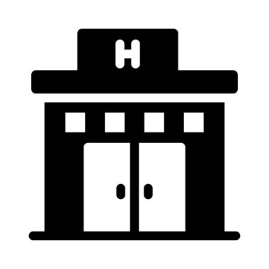 bina glyph düz simgesi