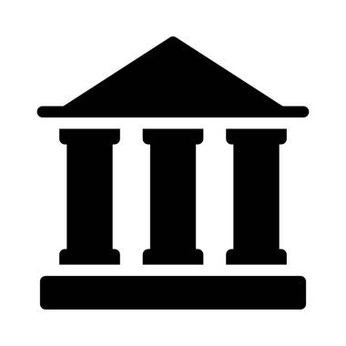 mahkeme glyph düz simgesi