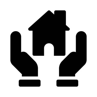 ev glyph düz simgesi