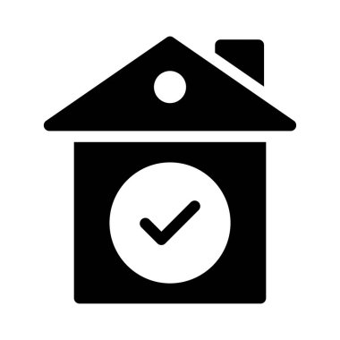 test edilmiş glyph düz simgesi