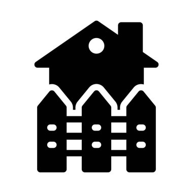 sınır glyph düz simgesi