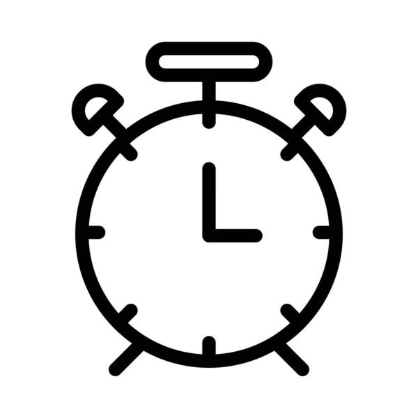 Horloge Ligne Mince Icône — Image vectorielle