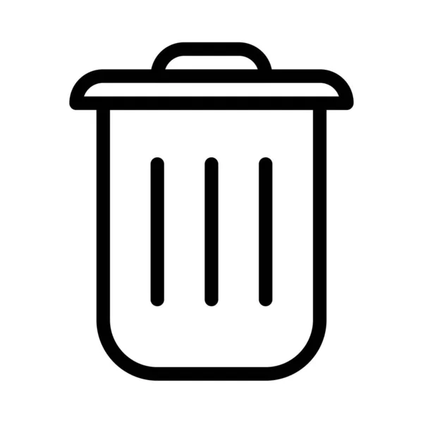 Recycle Bin Thin Line Icon — Stock Vector