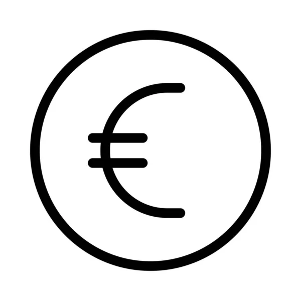 Moneda Delgada Línea Icono — Vector de stock