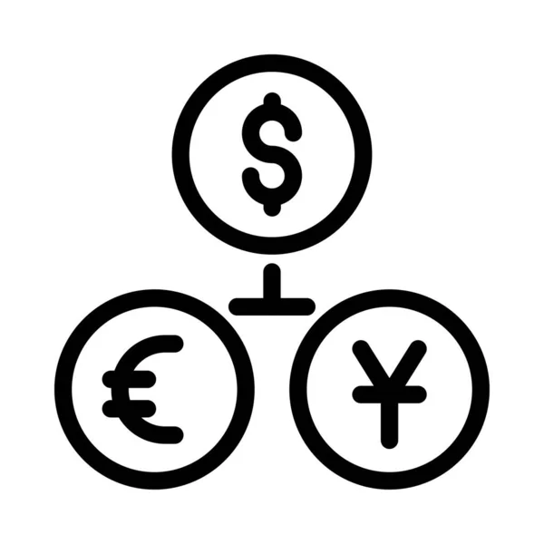 Geld Dünne Linie Symbol — Stockvektor