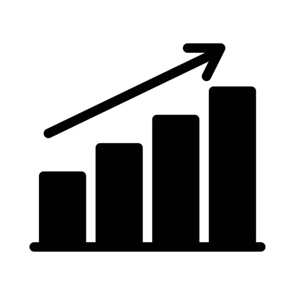Meningkatkan Ikon Datar Glif - Stok Vektor