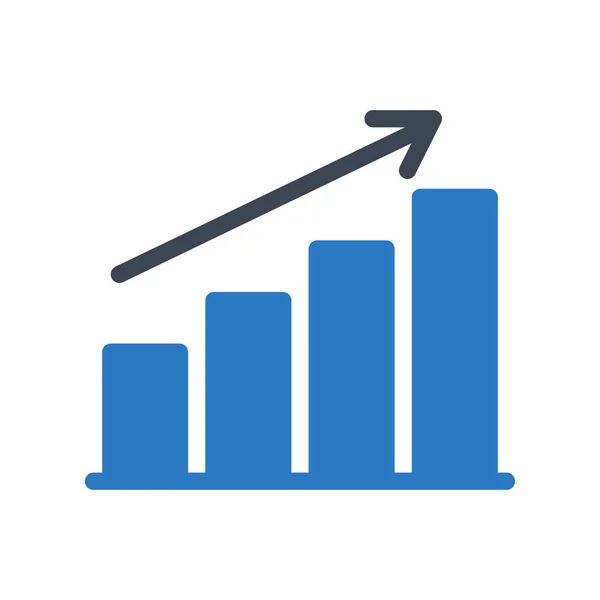 Glyphen Farbsymbol Erhöhen — Stockvektor