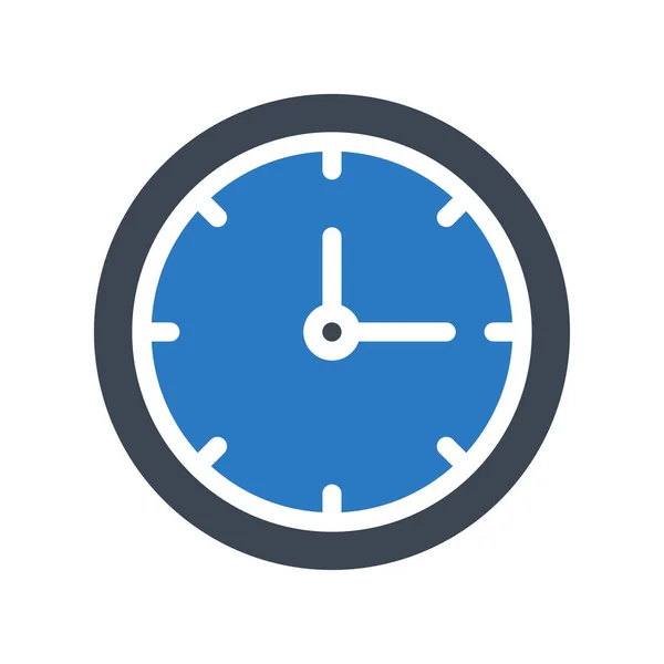 Reloj Icono Color Glifo — Vector de stock